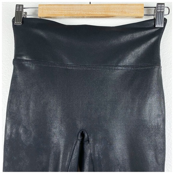 Spanx Black Faux Leather Leggings‎ Size Medium - Picture 8 of 9